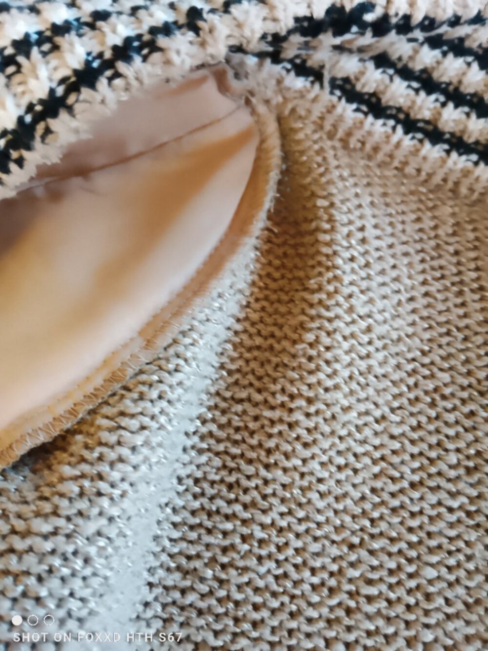 Vintage Christian Dior Separates 3 pc Tan Sweater Skirt Set Small - Picture 7 of 16